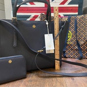 Tory Burch Emerson small tote & wallet. NWT Tote orig $328, wallet orig $228